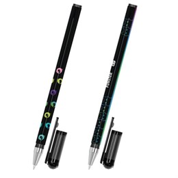 Ручка шариковая с принтом FUNSTER STICK "BLACK CAT", СИНЯЯ, SOFT TOUCH покрытие, узел 0,7 мм, линия 0,35 мм, 144391