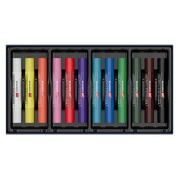 Пастель масляная BRAUBERG ART "Секреты художника", УТОЛЩЕННАЯ, 12 цветов, круглое сечение, 182099