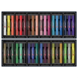 Пастель масляная BRAUBERG ART "Секреты художника", УТОЛЩЕННАЯ, 36 цветов, круглое сечение, 182001, 182101