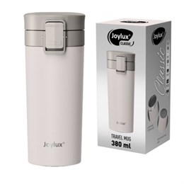 Термокружка 380 мл JOYLUX CLASSIC, нержавеющая сталь SUS304, белый матовый, 700271