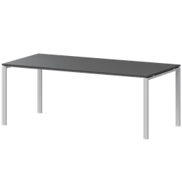 Стол на металлокаркасе для заседаний Арго-М АМ-0058 Антрацит/Белый