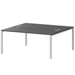 Бенч двойной на 2 рабочих места Арго-М АМБ-004 Антрацит/Белый
