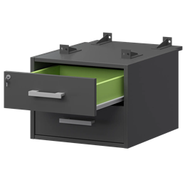 Тумба подвесная для столов на м/каркасе гл.730 мм Арго-М АМТ2-02Ц.73 Антрацит/Антрацит