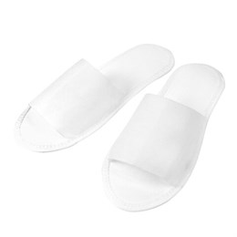 Тапочки одноразовые EVA Classic, открытые, КОМПЛЕКТ 25 пар, спанбонд + ЭВА, размер 37-42, белые, SMZ, Э/О/Б-№1/25/150