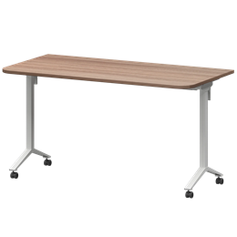 Стол мобильный складной радиусный Моби МБ22-140.70Р Темный шимо/Белый