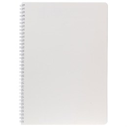 Тетрадь А4 96 л., HATBER, гребень, клетка, Soft-touch ламинация, SoloMatte "Арктический белый", 092878, 96Т4лВ1гр