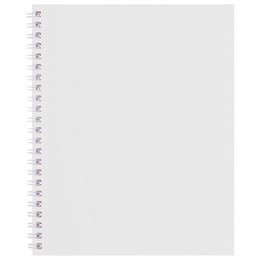 Тетрадь А5 96 л., HATBER, гребень, клетка, Soft-touch ламинация, SoloMatte "Арктический белый", 092868, 96Т5лВ1гр