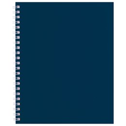 Тетрадь А5 96 л., HATBER, гребень, клетка, Soft-touch ламинация, SoloMatte "Сапфир", 96Т5лВ1гр