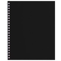 Тетрадь А5 96 л., HATBER, гребень, клетка, Soft-touch ламинация, SoloMatte "Черный бархат", 092869, 96Т5лВ1гр