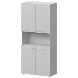 Шкаф высокий полузакрытый Кортез СМШ58.2.28F(Б) Белый