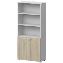 Шкаф высокий полузакрытый Кортез СМШ58.28F(Б) Кронберг/Белый