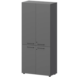 Шкаф высокий закрытый Кортез СМШ58.28F.38V(Ч) Графит
