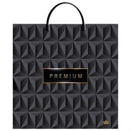 Пакет с пластиковой ручкой, ПВД, 35х36 см, "Премиум Блэк", 85 мкм, н00255856