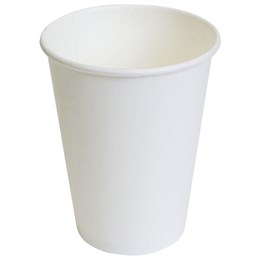 Стакан одноразовый бумажный 350/410 мл, D 90 мм, белый, КОМПЛЕКТ 1000 шт., холодное/горячее, WELDAY (ВЭЛДЭЙ), 702690