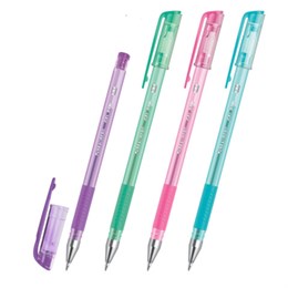 Ручка гелевая с грипом, кросс-серия PASTEL, BRAUBERG, ЧЕРНАЯ, стандартный узел 0,5 мм, линия письма 0,35 мм, 273254