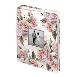 Фотоальбом BRAUBERG "Flowery love" на 200 фото 10х15 см, твердая обложка, окно под фото, 391424