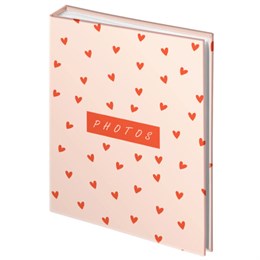 Фотоальбом BRAUBERG "Pink hearts" на 100 фото 10х15 см, твердая обложка, 391436