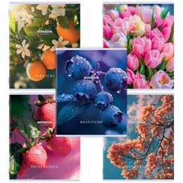 Тетрадь А5 48 л. STAFF "College", скоба, клетка, офсет №2 ЭКОНОМ, обложка картон, "ПРИРОДА", 405626