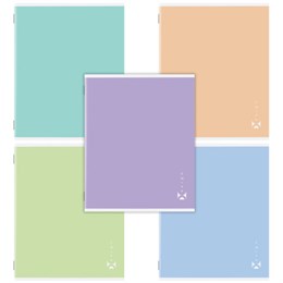 Тетрадь А5 96 л. STAFF "College", скоба, клетка, офсет №2 ЭКОНОМ, обложка картон, "ПАСТЕЛЬНАЯ", 405630