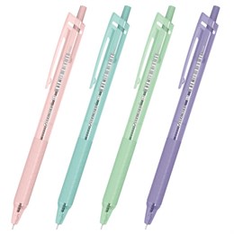 Ручка шариковая автоматическая с грипом BRAUBERG "CLASSIC PASTEL", СИНЯЯ, корпус ассорти, пишущий узел 0,5 мм, линия письма 0,35 мм, 144468