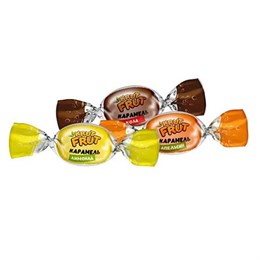 Карамель с шипучей начинкой KRUTFRUT со вкусом колы, апельсина, лимона, 1 кг, РВК758
