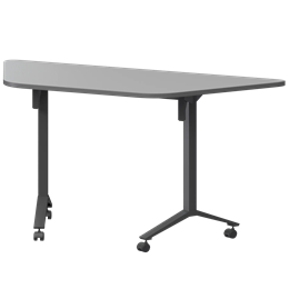 Стол мобильный складной трапециевидный Моби МБ22-127.58Т Серый/Антрацит