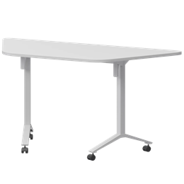 Стол мобильный складной трапециевидный Моби МБ25-127.58Т Белый/Белый