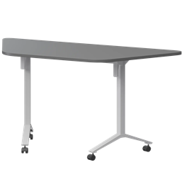 Стол мобильный складной трапециевидный Моби МБ25-127.58Т Графит/Белый