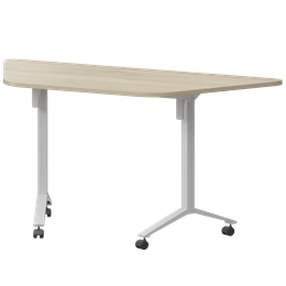 Стол мобильный складной трапециевидный Моби МБ25-127.58Т Кронберг/Белый
