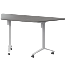 Стол мобильный складной трапециевидный Моби МБ25-127.58Т Лиственница/Белый