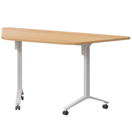 Стол мобильный складной трапециевидный Моби МБ22-127.58Т Ольха/Белый