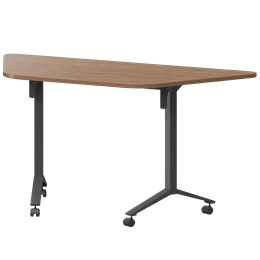 Стол мобильный складной трапециевидный Моби МБ22-127.58Т Орех гварнери/Антрацит