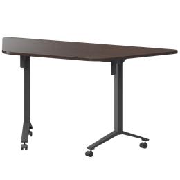 Стол мобильный складной трапециевидный Моби МБ22-127.58Т Дуб венге/Антрацит