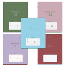 Тетрадь 18л. BRAUBERG клетка, обложка картон, PHRASES, 107784