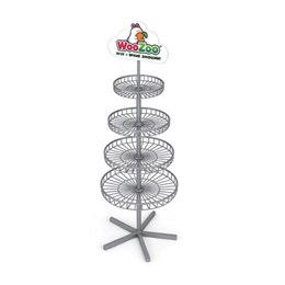 Стойка для игрушек напольная WOOZOO, 185х70 см, 4 вращающиеся корзины, 507863