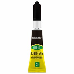 Клей-гель секундный суперклей УЛЬТРАПРОЧНЫЙ, блистер, 3 грамма, RABBITEX (РАББИТЕКС) "ДВА СЛОНА", 609812