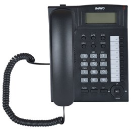 Телефон SANYO RA-S517B, спикерфон, память 30 номеров, тональный / импульсный режим, черный