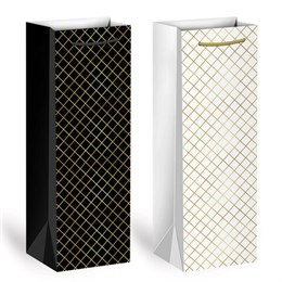 Пакет подарочный под бутылку (1 штука), 13х9x36 см (B), "Leather Bottle Bag", ассорти, ЗОЛОТАЯ СКАЗКА, 700802