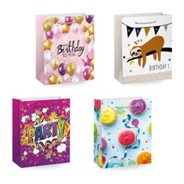 Пакет подарочный (1 штука) 26х13х32 см (L), "Party Collection", ассорти, глиттер, фольга, ЗОЛОТАЯ СКАЗКА, 700817