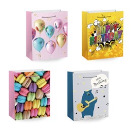 Пакет подарочный (1 штука) 33х13х45 см (XL), "Birthday Collection", ассорти, фольга, ЗОЛОТАЯ СКАЗКА, 700826