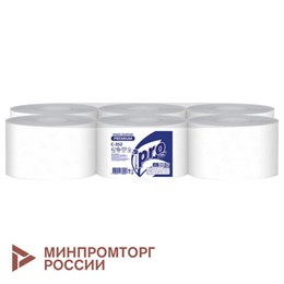 Бумага туалетная 215 м с центральной вытяжкой PROtissue (T8) PREMIUM, 2-слойная, белая, КОМПЛЕКТ 6 шт., С352
