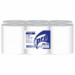 Полотенца бумажные с центральной вытяжкой 275 м PROtissue (M2) COMFORT, 1-слойные, с перфорацией, КОМПЛЕКТ 6 рулонов, C351, С351