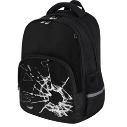 Рюкзак BRAUBERG SOFT, 2 отделения, 3 кармана, "Broken glass", СВЕТЯЩИЙСЯ, 40х31х15 см, 274402