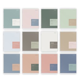 Тетради предметные, КОМПЛЕКТ 12 ПРЕДМЕТОВ 48л, пластиковая обложка, BRAUBERG "MonoPastel", 405540