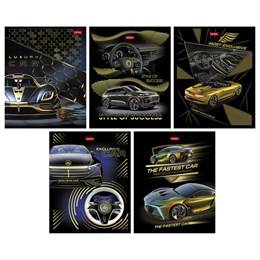 Тетрадь А5 48л. HATBER скоба, клетка, матовая ламинация, 3D фольга, Роскошь и стиль (, 48Т5лофВ1