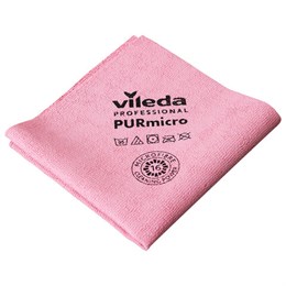 Салфетки VILEDA "ПУРмикро Актив" КОМПЛЕКТ 5шт, супервпитывание, микроволокно, красный 38*35см 174048
