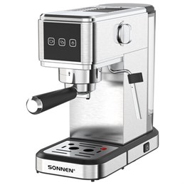 Кофеварка рожковая SONNEN CM-2033, ручной капучинатор, сенсор, 1 л, 1350 Вт, 19 бар, 457883