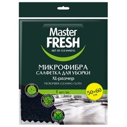 Тряпка для мытья пола из микрофибры, 50х60 см, черная, Master FRESH