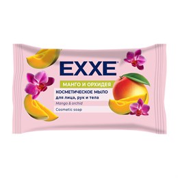Мыло-крем туалетное косметическое 75г EXXE "Манго и орхидея", флоу-пак, шк 81607, С0007382
