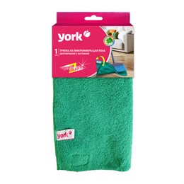 Тряпка для мытья пола 50х60см, двусторонняя, с застежкой, 390г/м2, МИКРОФИБРА, YORK,, 26070